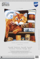 Vervaco PN-0163873 Kreuzstichkissen Katze im...