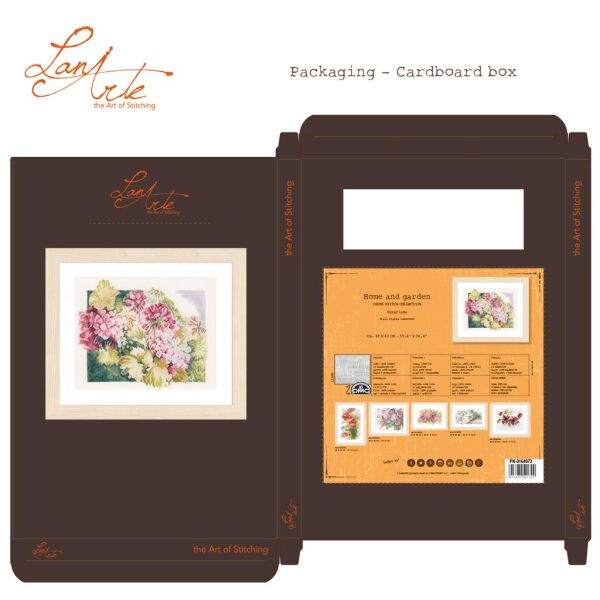 Lanarte PN-0164073 Geranien Kreuzstichpackung