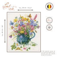Lanarte PN-0164074 Blumen in Vase Kreuzstichpackung