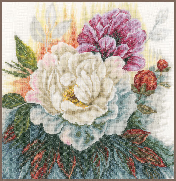 Lanarte PN-0165377 Weisse Rose Kreuzstichpackung