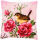 Kreuzstichkissen Vogel auf Rosen