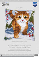 Vervaco PN-0166625 Kreuzstichkissen Katze im Schnee