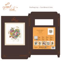 Lanarte PN-0169960 Ein Herz aus Blumen Kreuzstichpackung