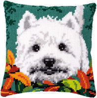 Vervaco PN-0170288 Kreuzstichkissen Westie zwischen...