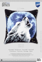 Vervaco PN-0171818 Kreuzstichkissen Heulender Wolf