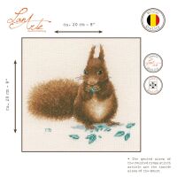 Lanarte PN-0175673 Eichhörnchen Kreuzstichpackung