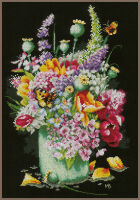 Lanarte PN-0183477 Blumenstrauss Kreuzstichpackung