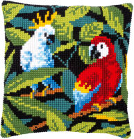 Vervaco PN-0186881 Kreuzstichkissen Tropische Vögel