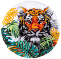 Vervaco PN-0187077 Knüpfformteppichpackung Tiger in...
