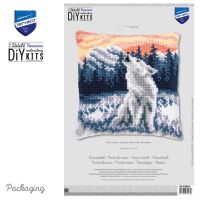 Vervaco PN-0188518 Kreuzstichkissenpackung Wolf im Winter