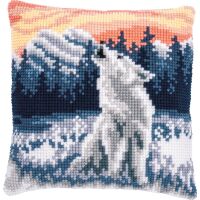 Vervaco PN-0188518 Kreuzstichkissenpackung Wolf im Winter