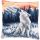 Vervaco PN-0188518 Kreuzstichkissenpackung Wolf im Winter