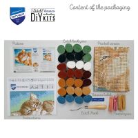 Vervaco, Knüpfkissen Schnurrende Katze