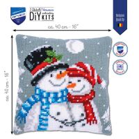Vervaco PN-0190826 Kreuzstichkissenpackung Schneemänner