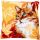 Vervaco PN-0194222 Kreuzstichkissenpackung Katze mit Herbstlaub