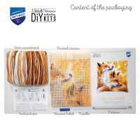 Vervaco PN-0198004 Kreuzstichkissenpackung Füchse im Herbst