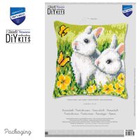 Vervaco PN-0200552 Kreuzstichkissenpackung Hasen und...