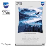 Vervaco PN-0201595 Kreuzstichkissenpackung blaue Landschaft