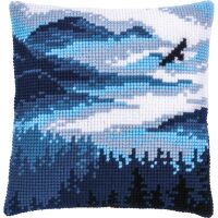 Vervaco PN-0201595 Kreuzstichkissenpackung blaue Landschaft