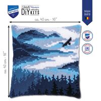 Vervaco PN-0201595 Kreuzstichkissenpackung blaue Landschaft