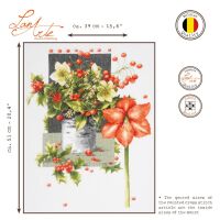 Lanarte PN-0201763 Zählmusterpackung Holly Jolly Amaryllis