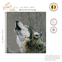 Lanarte PN-0202607 Zählmusterpackung Die Sterne anheulen Motiv Wolf