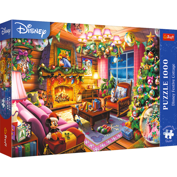 Trefl, Disney Festliches Häuschen, 1000 Teile Premium Plus Puzzle
