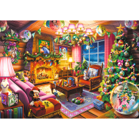 Trefl, Disney Festliches Häuschen, 1000 Teile Premium Plus Puzzle