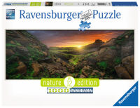 Sonne über Island 1000 Teile Panorama Puzzle