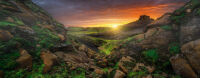 Sonne über Island 1000 Teile Panorama Puzzle