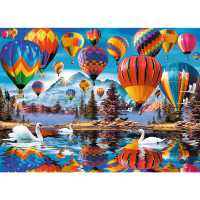 Wood Craft Robinson bunte Ballons 1000 Teile Holzpuzzle