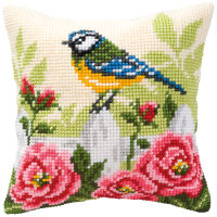 Vervaco PN-0008481 Kreuzstichkissen Vogel Meise