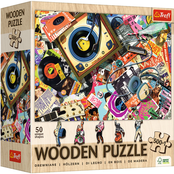 Trefl, Die Welt der Musik - 500+1 Teile Holzpuzzle