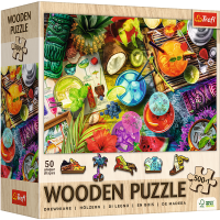Trefl, Bunte Cocktails - 500+1 Teile Holzpuzzle
