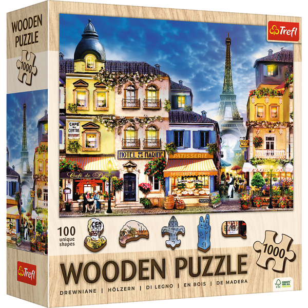 Trefl, Französische Allee - 1000 Teile Holzpuzzle