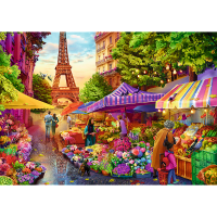 Trefl, Blumenmarkt Paris, 1000 Teile Premium Plus Puzzle