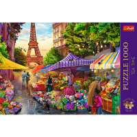 Trefl, Blumenmarkt Paris, 1000 Teile Premium Plus Puzzle