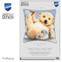 Vervaco Kreuzstich-Kissen-Set Kleiner Eisbär -...