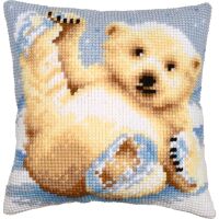 Vervaco Kreuzstich-Kissen-Set Kleiner Eisbär -...