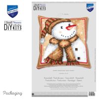Vervaco Kreuzstich-Kissen-Set Schneemann - Stickbild...