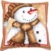 Vervaco Kreuzstich-Kissen-Set Schneemann - Stickbild...