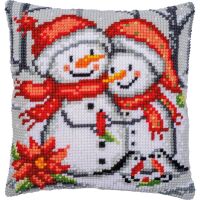 Vervaco Kreuzstich-Kissen-Set Schneemänner -...