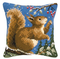 Vervaco Kreuzstich-Kissen-Set Eichhörnchen -...