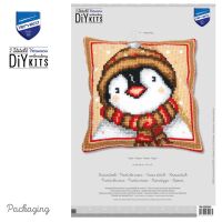 Vervaco Kreuzstich-Kissen-Set Pinguin - Stickbild...