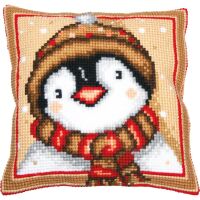 Vervaco Kreuzstich-Kissen-Set Pinguin - Stickbild...