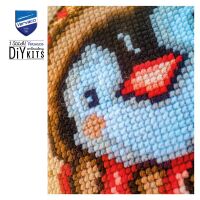 Vervaco Kreuzstich-Kissen-Set Pinguin - Stickbild vorgezeichnet