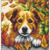 Vervaco PN-0147275 Zählmusterpackung Hund im Herbst