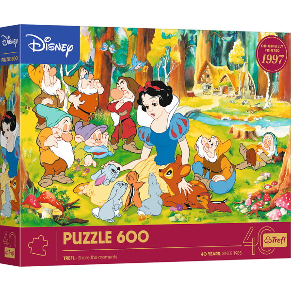 Trefl, Disney Snow White, 600 Teile Puzzle - Jubiläumsausgabe