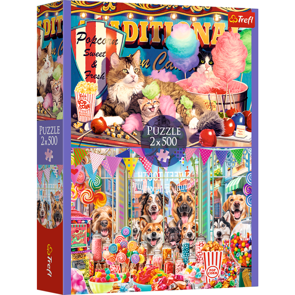 Trefl, Flauschige Freunde, 2x500 Teile Puzzle