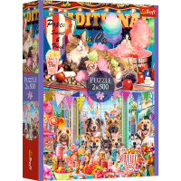 Trefl, Flauschige Freunde, 2x500 Teile Puzzle